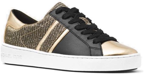 keaton stripe michael kors|Keaton Striped Signature Logo Sneaker .